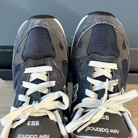 New Balance 993 Navy Blue Suede Casual Shoes GC993NW Women’s Size 7 - Picture 11 of 12